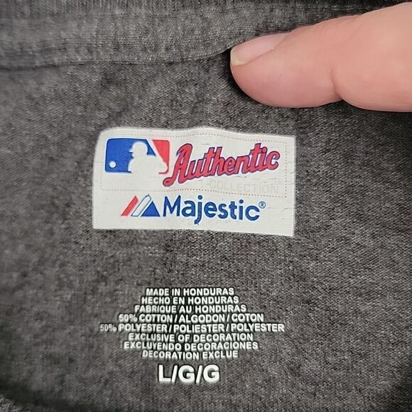 MAJESTIC Authentic SF GiantsโGray T Shirt Men's SZ L - Picture 6 of 6